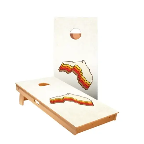 Skips Garage Retro Florida Cornhole Boards - ACA Star Series image {1}