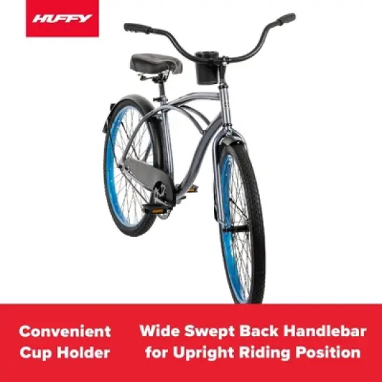 Huffy Good Vibrations Adult Cruiser Bike - 26" Wheels - Storm Gray image {9}