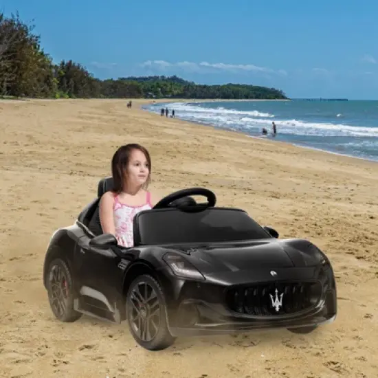 12V Ride On Car, Licensed Maserati Kids Electric Car with Remote Control, Battery Powered Vehicles image {6}