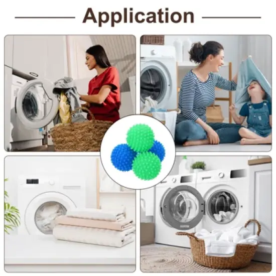 Unique Bargains Reduce Wrinkles Static Fabric Softener Laundry Dryer Balls image {4}
