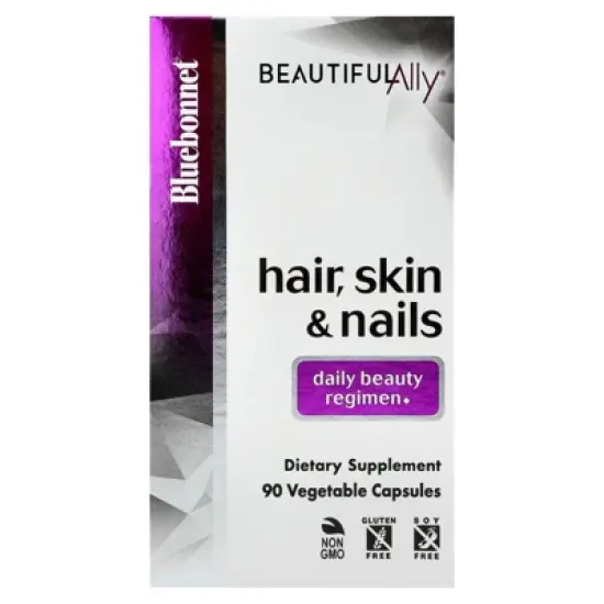 Bluebonnet Nutrition Beautiful Ally&reg;, Hair, Skin & Nails, 90 Vegetable Capsules image {5}