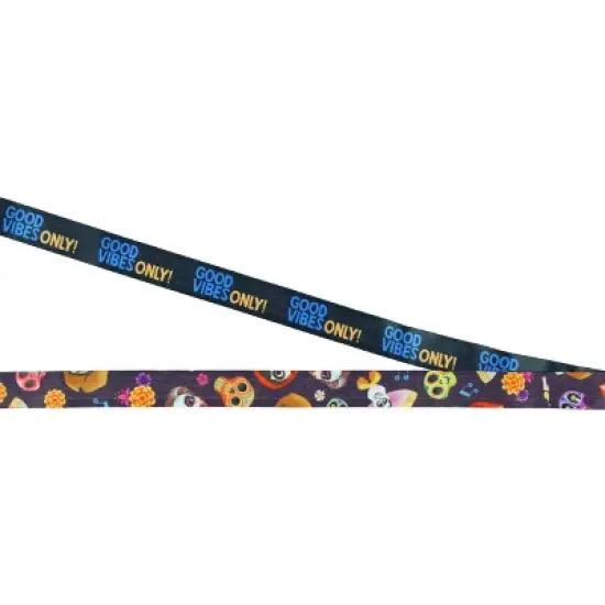 Disney Coco Good Vibes Only Lanyard with ID Holder and 2.5" Rubber Guitar Charm image {4}