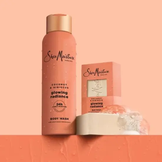 SheaMoisture Glowing Radiance Bar Soap with Plant-Based Moisturizers - Coconut & Hibiscus - 8oz image {6}
