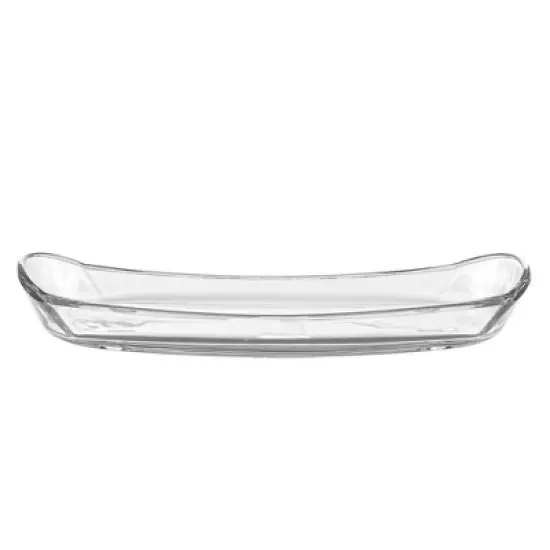 Slickblue 2-Piece Cristalline Glass Serving Tray Set &ndash; Includes Sectional & Flat Trays, 12&rdquo; & 14.5&rdquo; Options image {9}