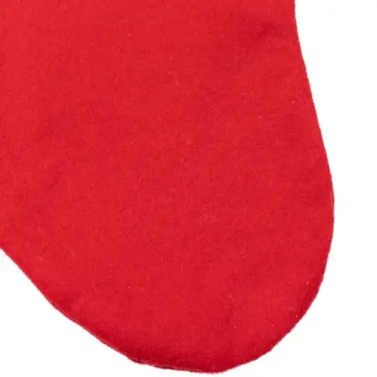 Northlight 19" Red, White and Gold Glittered Poinsettia Christmas Stocking image {3}