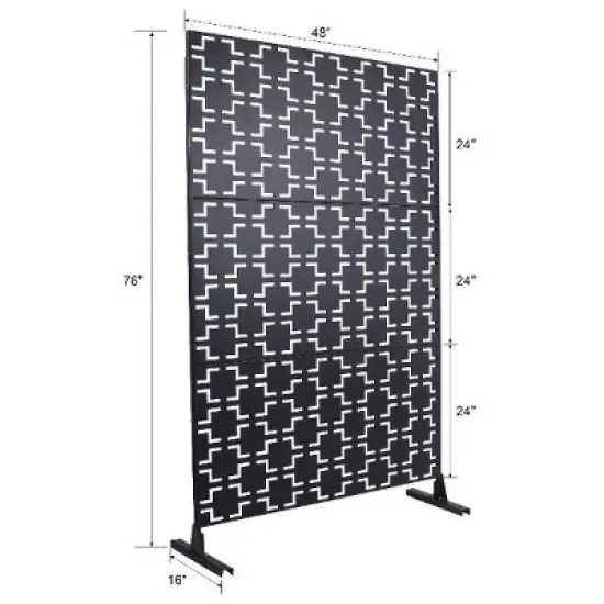 PAGED Outdoor Privacy Screen, Metal Patio Privacy Screen Outdoor, Outdoor Privacy Screen Freestanding for Deck Balcony Patio Lawn Garden image {1}