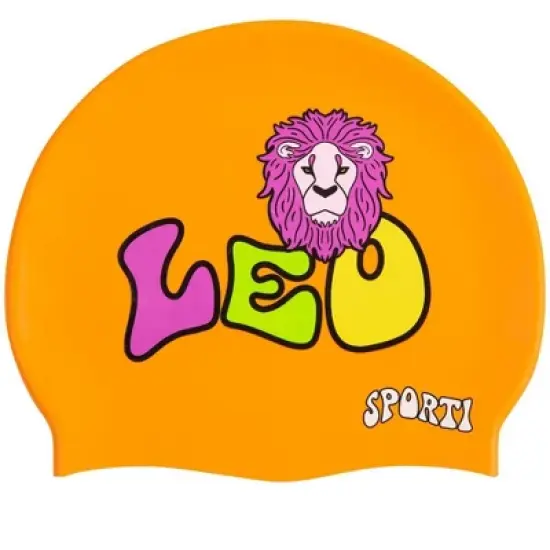 Sporti Groovy Zodiac Leo Silicone Swim Cap image {1}