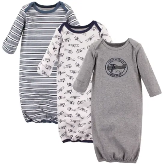 Hudson Baby Infant Boy Cotton Gowns, Aviation, Preemie/Newborn image {1}