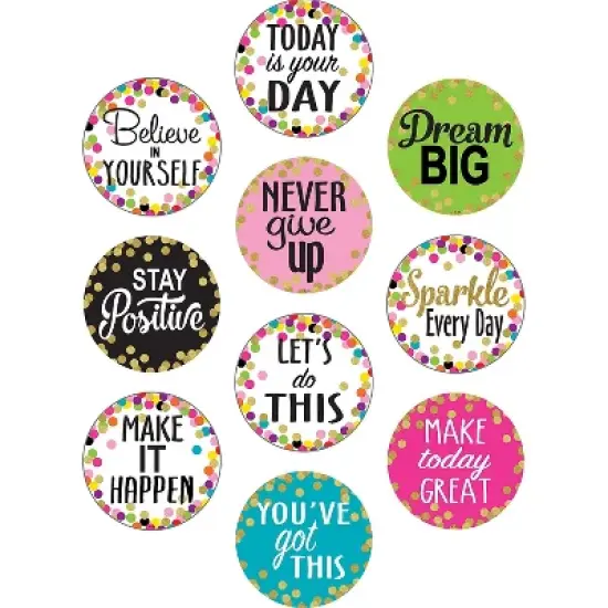 Teacher Created Resources Confetti Positive Sayings Accents 30 Per Pack 3 Packs (TCR8890-3) image {1}