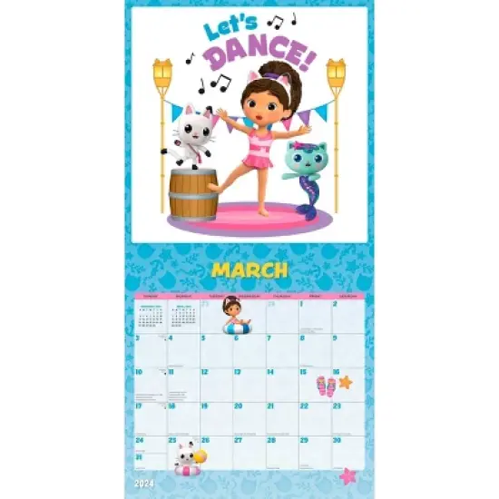 Browntrout 2024 Wall Calendar 12"x12" DreamWorks Gabby's Dollhouse image {2}