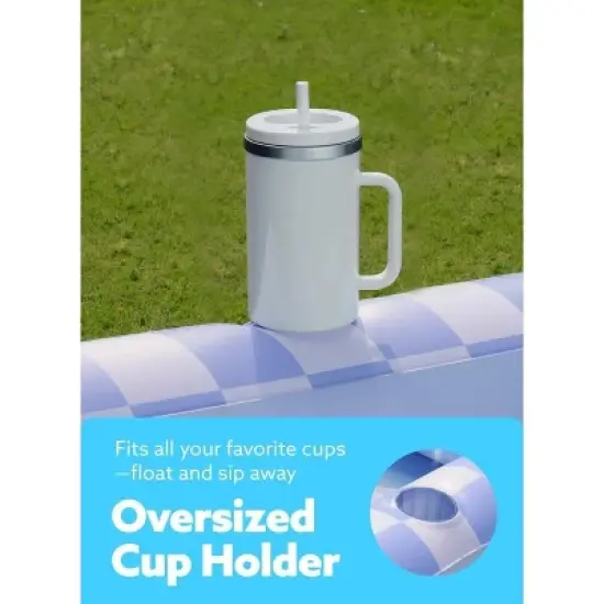 Sloosh Pool Floats Adult Pool Tanning Bed with Pillow, Suntan Pools Float Raft Tanning Pool for Adult Pool Lounger image {4}