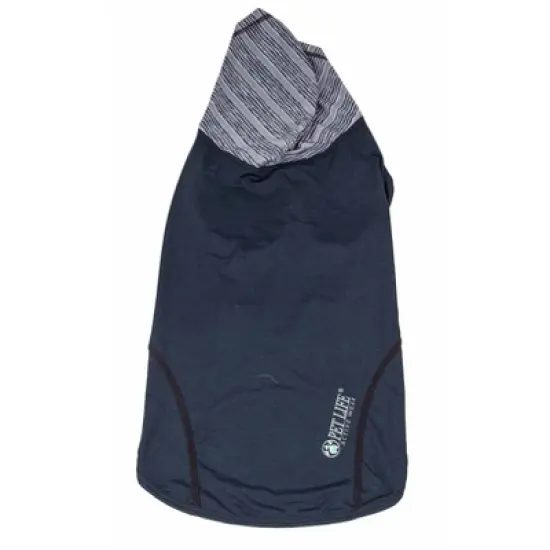 Pet Life Active Pull-Rover Premium 4-Way Stretch Two-Toned Sleeveless Hoodie Dog and Cat T-Shirt - Teal image {3}