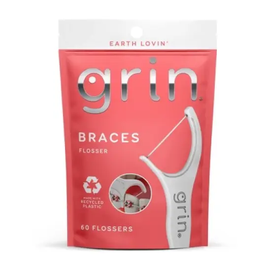 Grin Oral Care Braces Dental Floss - Unflavored - 60ct image {9}