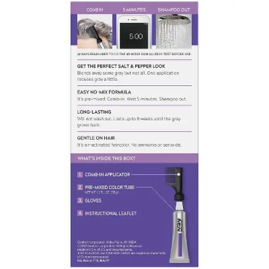 Just For Men Touch Of Gray Hair Color With Comb Applicator, T-25 Light Brown image {4}