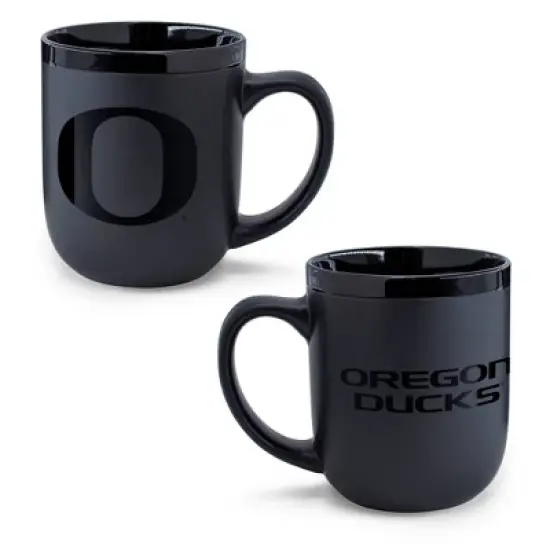 NCAA Oregon Ducks 12oz Ceramic Coffee Mug - Black image {2}