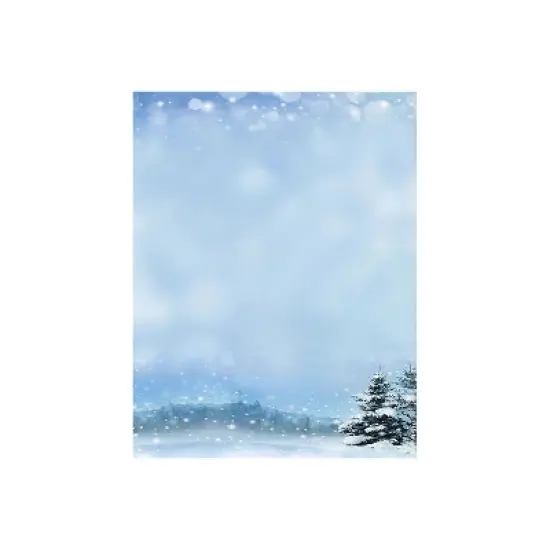 Great Papers! Beautiful Winter Holiday Letterhead 8.5" x 11" Blue 80/Pack (2015100) image {2}