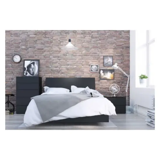 Full Avenue Platform Bed Black - Nexera image {3}