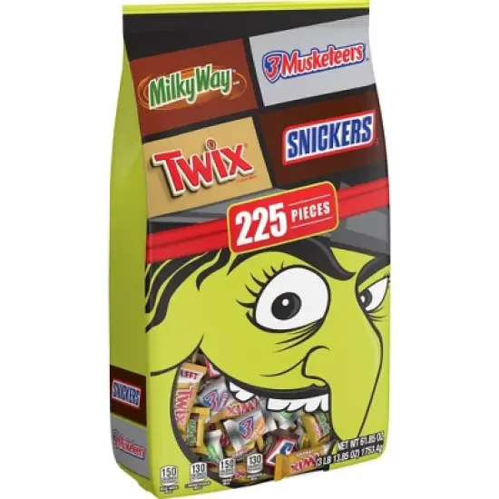 3 Musketeers, Snickers, Milky Way, & Twix, Halloween Candy Variety Pack - 61.85oz/225ct image {6}