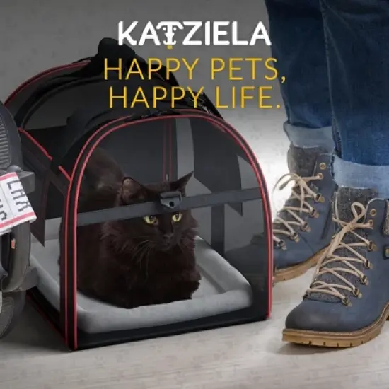 Katziela Airline Compliant Wheeled Pet Carrier With Top Loader image {7}