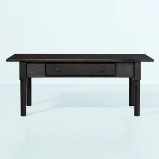 Wood Turned Leg Coffee Table with Drawer - Black - Hearth & Hand&trade; with Magnolia image {2}