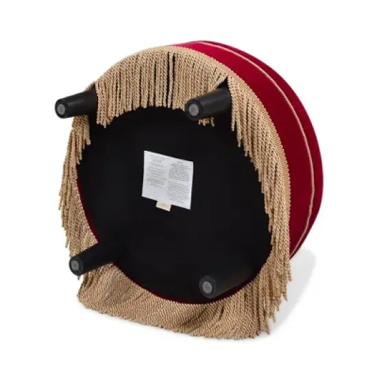 Jennifer Taylor Home Yolanda 24" Upholstered Round Accent Ottoman image {9}