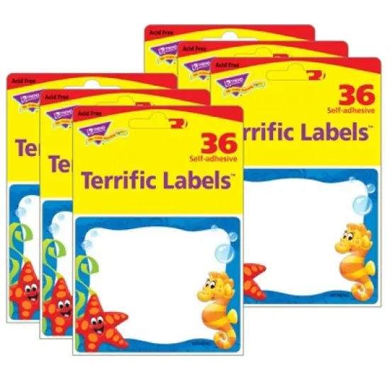 TREND Sea Buddies Terrific Labels, 36 Per Pack, 6 Packs image {3}