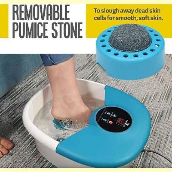 Foot Spa Massager with Heat, 14 Rollers in Foot Shape - 5 in 1 Foot Bath Massager for Tired Feet & Stress Relief - MedicalKingUsa image {4}