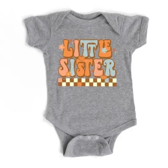The Juniper Shop Little Sister Checkered Baby Girl Bodysuit image {4}
