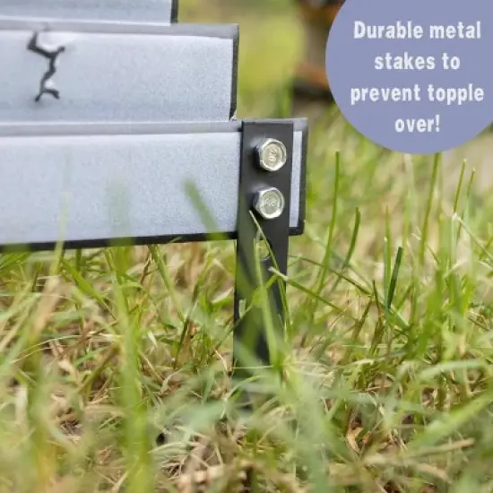 3D Halloween Metal Tombstone -Lady-(Large 17" w Stakes) Durable, Weather Rust Proof, UV Printed-Upgrade Your Halloween House Party Cemetery Lawn Decor image {3}