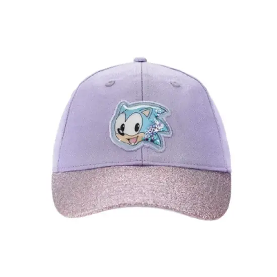 Sonic the Hedgehog Shake Glitter Patch Youth Purple Sparkle Traditional Adjustable Hat image {1}