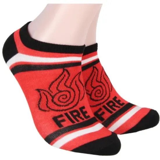 Nickelodeon Avatar The Last Airbender Elements No-Show Ankle Socks 5 Pair Multicoloured image {4}