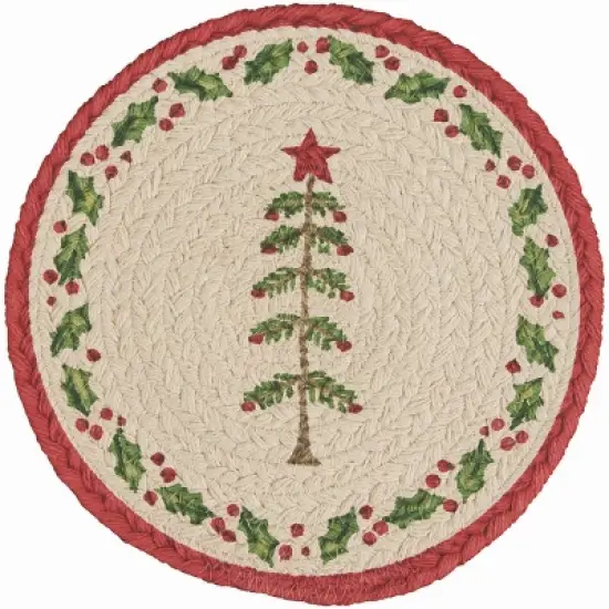 Park Designs Feather Tree Braided Trivet 8" Dia image {1}