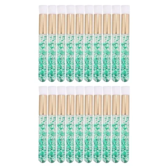 Unique Bargains 20 Pcs Makeup Brush Set, Travel Blending Foundation Contour Concealer Blusher Brush 10x1cm image {10}