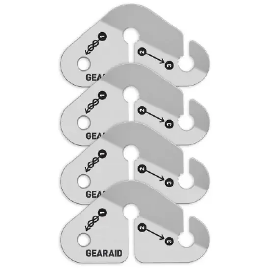 Gear Aid Outdoor Camping Guyline Tensioner 4-Pack - Silver image {1}