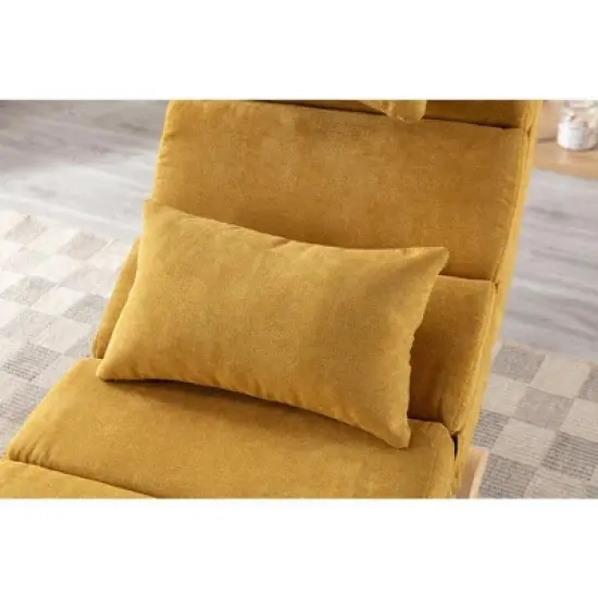 Upholstered Rocking Chair, Upholstered Nursery Glider Chair with High Backrest,Comfy Rocking Accent Armchair for Living Room Bedroom Office image {3}