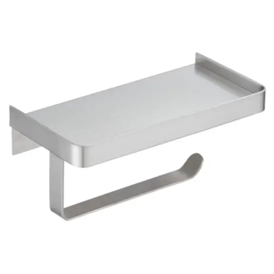 Wall Mount Toilet Paper Holder with Shelf Stainless Steel Paper Roll Holder Tissue Paper Holder image {10}