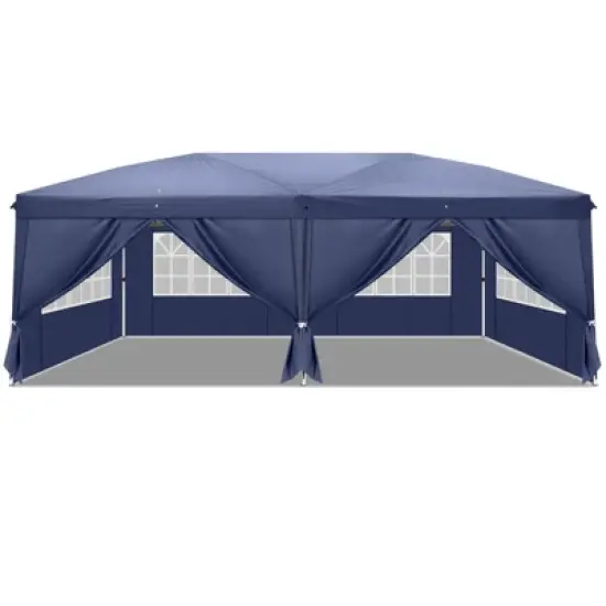 Karl Home | 10 ft. x 20 ft. Blue Iron-framed Fabric-clothed Party Tent image {6}