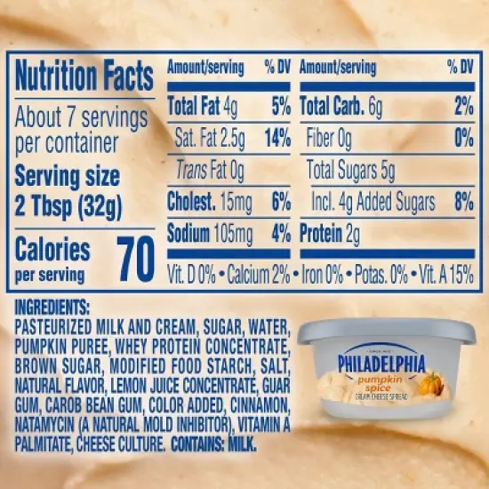 Philadelphia Pumpkin Spice Cream Cheese - 7.5oz image {8}