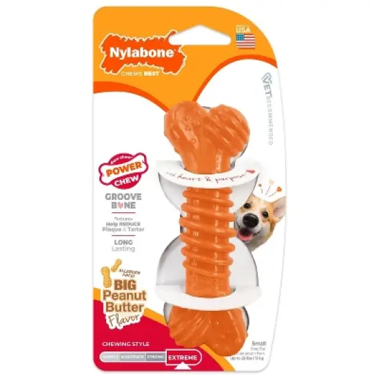 Nylabone Power Chew Small Dog Bone Toy - Orange image {3}