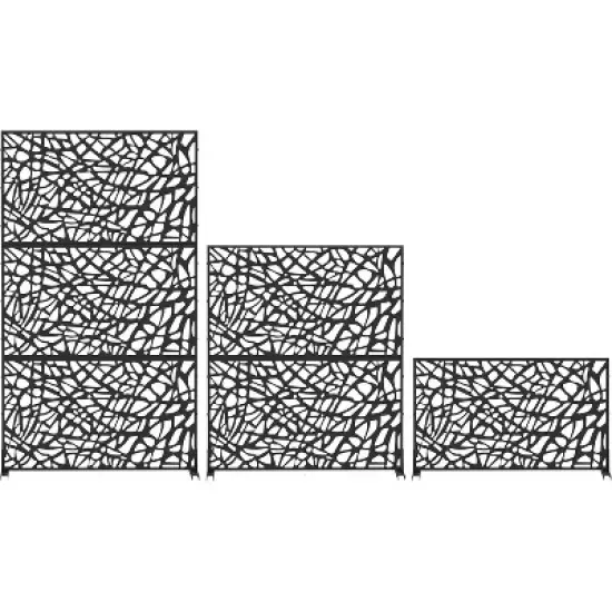 GDFStudio Rob Outdoor/Indoor Freestanding Metal 48"X 70" Privacy Decorative Screens image {8}