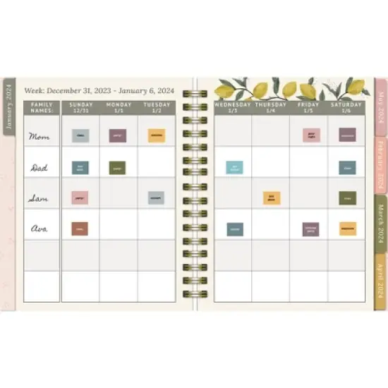 Lang 2024 Weekly/Monthly Planner 8.5"x9.5" Just Breathe image {2}