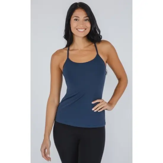 Yogalicious Womens Nude Tech Polygiene Emma Tank Top with High Support Built-In Bra image {8}