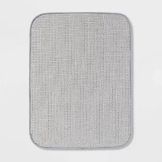 18"x 24" Drying Mat Light Gray - Brightroom&trade;: Polyester Dish Mat for Kitchen, Machine Washable image {3}