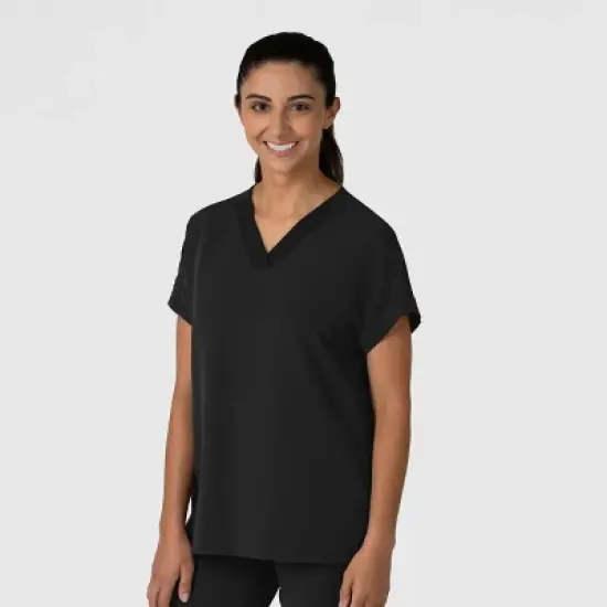 Wink Nova Women's Drop Shoulder Boxy Scrub Top image {2}