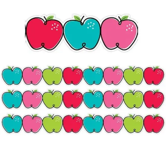 Creative Teaching Press EZ Border 3" x 48' Doodle Apples 3/Pack (CTP10417-3) image {2}