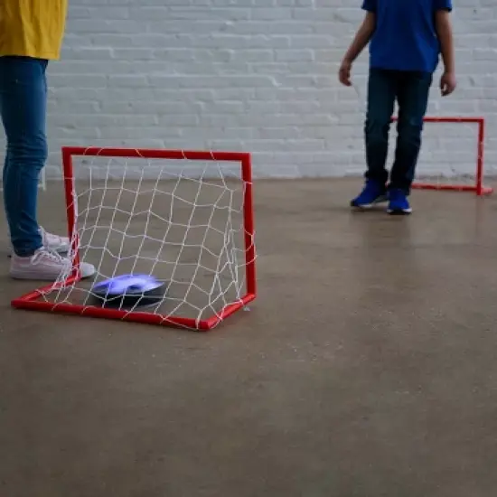 HearthSong Indoor Light Up Air Hover Soccer Game with Two Goals image {2}