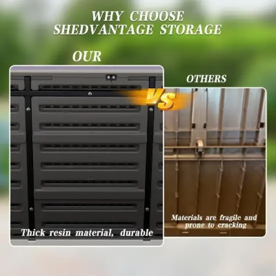 Yardgrace Multi Functional Outdoor Storage Box with Wheel Options image {7}