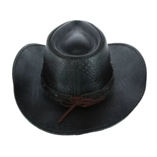 Kenny K Men's Crocodile Print Western Hat image {2}