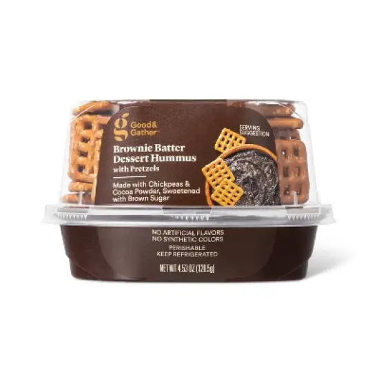 Brownie Batter Dessert Hummus with Pretzels - 4.53oz - Good & Gather&trade; image {3}