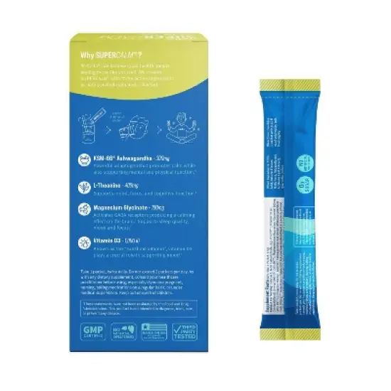 Nello Supercalm Calming Drink Mix Supplement Powder - Lemon Lime - 10ct image {4}